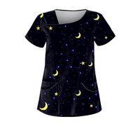Beauty Tunics for Women UK Tunic Uniform Scrubs Women Nurses Scrubs Set for Women Nurse Tunic Blue Scrubs Scrub Set Women Medical Uniforms & Scrubs(1-Black,3XL)