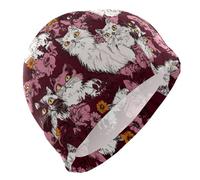 Beauty Turkish Cats Burgundy Swim hat for Beginners Short Hair Waterproof Swim for Men Hair Protection and Drag Reduction Gorro de natación para Mujer