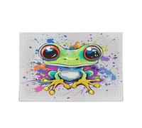 Beauty with Big Eyes with Colorful Paint Splats Jigsaw Puzzles for Adults Challenging and Educational Masterpieces Puzzle 500 Piecing