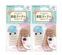 Beauty World Japanese Double Eyelid Tape - 30 Pairs Natural Beige Invisible Eye Lift Strips, Instant Eyelid Correcting Stickers for Hooded, Droopy, Uneven Eyelids (2 Packs - 60 Pairs)