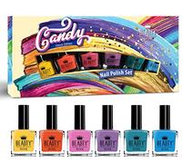 Beauty4Britain 6 x Luxury Nail Polish 6 Different Bright Rainbow Colours Candy Gift Box