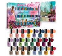 beauty4britain Envie De Color Nail Polish Set - Complete Collection of 24 Bright, Pearl, Pastel, and Classic Colours in a Designer Box (Set B)