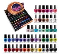 Beauty4Britain Nail Polish Varnish Set 48 Modern Colours + 2 Nail Art Sticker Sets + 2 Display Boxes