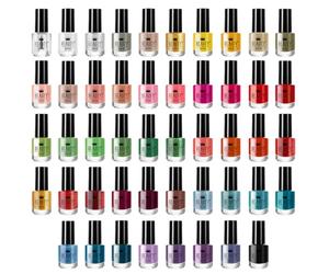 Beauty4Britain Nail Polish Varnish Set 48 Modern Colours + 2 Nail Art Sticker Sets + 2 Display Boxes