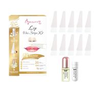 BEAUTY7 PURE Lip Wax Strips Shaper Precut 20pcs Waxing Strips with 3ml Soothing Oil After Wax, 2g Pearl Powde, Cold Wax Strips Quick Hair Removal