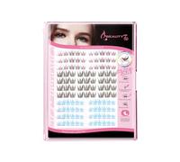 Beauty7 Self Adhesive Eyelashes 114pcs Lash Clusters 3 Colors Press On Self Stick Lashes Blue Pink Reusable Self-adhesive Eyelash Clusters 1 Step Lashes Pre Glued Cluster Lashes