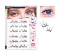 Beauty7 Self Adhesive Eyelashes 36pcs DIY Lash Clusters Press On Self Stick Lashes Reusable Self-adhesive Eyelash Clusters 1 Step Lashes Pre Glued Cluster Lashes (Rich Girls)