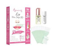 Beauty7 Wax Strips for Lips Upper, Cold Wax Strips Facial Hair Removal 20pcs Waxing Strips with Pearl Powder 2g, Chamomile Essential Oil 3ml After Wax, Suitable for All Skin Type