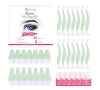 BEAUTY7 Waxing Strips for Eyebrow, Eyebrow Shaper Pre-Cut, 56pcs Cold Wax Strips with 6pcs Cleaner Oil Wipes, Facial Hair Removal for Women, Suitable for all skin types