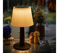 Beautyard Solar Table Lamp Outdoor Indoor - 3 Lighting Modes, Eye-Caring LED Waterproof Cordless Solar Desk Lamp with Pull Chain Garden Outside Patio Garden Bedroom Living Room Mothers Day Gifts Mom