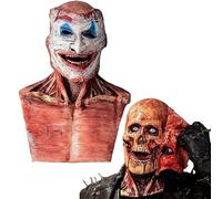 BEAUTYBIGBANG Halloween Skull Mask, The Latest Skeleton Biochemical Mask for 2022, Bloody Horror Skull Head Halloween Double-Layer Ripped Mask,Horrible Skeleton Bioman 3D Cosplay Prop