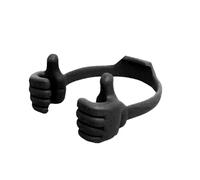 BEAUTYBIGBANG Thumb Up Mobile Cell Phone Holder Movie Watching Lazy Bed Desktop Mount Stand Phone Stand Portable Mobile Phone Holder Mobile Stand Novelty Fun Phone Stand Lazy Phone Holder (Black)