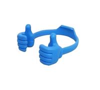 BEAUTYBIGBANG Thumb Up Mobile Cell Phone Holder Movie Watching Lazy Bed Desktop Mount Stand Phone Stand Portable Mobile Phone Holder Mobile Stand Novelty Fun Phone Stand Lazy Phone Holder (Blue)
