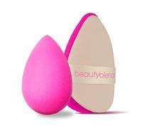 Beautyblender Perfect Finish Duo - Original Sponge in Pink & Power Pocket Puff - For Liquid & Powder Makeup, Flawless Airbrush Finish, Reusable, Vegan & Latex Free