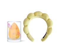 Beautyblender Sun-Kissed Duo - Sunshade Makeup Sponge & Hairband Limoncello - Perfect Application of SPF & Foundation - Latex-Free, Vegan, Reusable & Gentle on All Skin Types