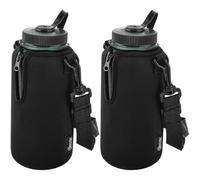 Beautyflier 2pcs Neoprene Sleeve for Nalgene Water Bottles, Compatible with Nalgene 32 oz Wide Mouth Water Bottles, Prevents Condensation, Insulates Beverages Bottle Carrier for Backpack, Hiking, Gym