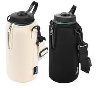 Beautyflier 2pcs Neoprene Sleeve for Nalgene Water Bottles, Compatible with Nalgene 32 oz Wide Mouth Water Bottles, Prevents Condensation, Insulates Beverages Bottle Carrier for Backpack, Hiking, Gym