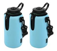 Beautyflier 2pcs Neoprene Sleeve for Nalgene Water Bottles, Compatible with Nalgene 32 oz Wide Mouth Water Bottles, Prevents Condensation, Insulates Beverages Bottle Carrier for Backpack, Hiking, Gym