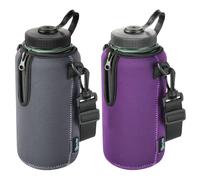 Beautyflier 2pcs Neoprene Sleeve for Nalgene Water Bottles, Compatible with Nalgene 32 oz Wide Mouth Water Bottles, Prevents Condensation, Insulates Beverages Bottle Carrier for Backpack, Hiking, Gym