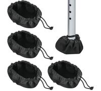 Beautyflier 4 Pack Walker Ski Glide Covers, Durable Pad Cover for Folding Walker Feet, Rollator Glider Accessories Fit Pad for Indoor and Outdoor Use, Slides Easily, Universal Fit, Black