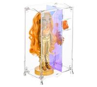 Beautyflier Acrylic Display Case for Rainbow High Fashion Doll- Meena Fleur, Clear Dustproof Display Box, Collectibles Display Showcase for Rainbow High Fashion Doll and Accessories (Box Only)