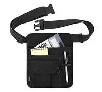Beautyflier Premium Quality Restaurant Waiter Waist Money Pouch Bag Restaurant Apron Bag with Adjustable Belt Pencil Holder and Check Holder (8.25 x 10 Inches, Black)