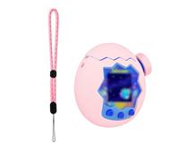 Beautyflier Silicone Case for Tamagotchi Paradise Interactive Toy Digital Pet, Soft Silicone Cover for Virtual Pet Game Machine with Wrist Strap, Portable Anti-Drop Holder, Case Only (Pink)