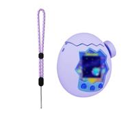 Beautyflier Silicone Case for Tamagotchi Paradise Interactive Toy Digital Pet, Soft Silicone Cover for Virtual Pet Game Machine with Wrist Strap, Portable Anti-Drop Holder, Case Only (Purple)