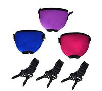 Beautyflier Wine Glass Insulator/Drink Holder/Neoprene Sleeve with Adjustable Neck Strap for Wine Walk (Blue/Burgundy/Purple)