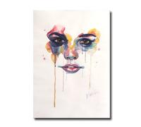 BEAUTYFUL EYES - HUMAN FACE - FINE ART PRINT from original watercolour painting poster image images graphic