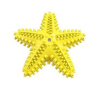 beautyhe Toys For Dogs Rubber Starfish Shaped Squeaky Dog Ball Dog Toys For Boredom Bite Resistant Indestructible Dog Toys For Small Medium Large Dogs yellow