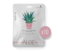 Beautykei Aloe Vera Sheet Masks-deep Hydrating Anti-aging Natural Ingredients Hypoallergenic Soothing Value Pack of 10 for a Radiant Complexion Ideal as an Offering