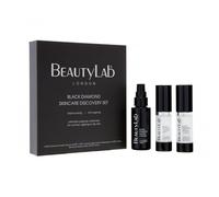 BeautyLab Black Diamond Skincare Discovery Gift Set | Contains Peptide Cleanser 50ml, Energizing Serum 15ml & Moisture Complex 15ml | Brightening & Hydrating Routine for All Skin Types