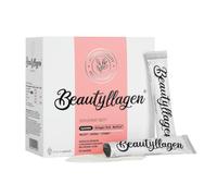 Beautyllagen Collagen Powder - Highly Concentrated Fish Collagen Enriched with Vitamin C Organic Sulphur, Hyaluronic Acid and Biotin, Gluten Free, Orange Flavour, 30 Sachets