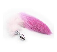 Beauty's Love Adoreyou Fox Tail Toys Soft Smooth Stainless Steel Tail Plug Cosplay Costume Accessory (Rosy)