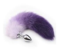 Beauty's Love Adoreyou Fox Tail Toys Soft Smooth Stainless Steel Tail Plug Cosplay Costume Accessory (Purple)