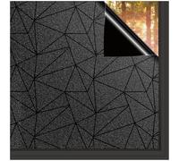 Beautysaid Blackout Window Film Privacy,95% Light Blocking Black Frosted Window Film for Glass Windows, Window Film Sun Blocker, Self Adhensive Window Tint Film for Baby Nursery, 44.5 x 200 cm