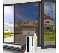 Beautysaid Heat Reflective Window Film Privacy One Way, Black 90x600cm