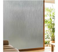 Beautysaid Window Film Privacy for Glass Windows, Frosted Window Film with Rainsilk Pattern, Anti-UV Static Cling without Glue for Home Bedroom Bathroom Office, Grey, 44.5 * 300 cm
