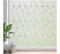 Beautysaid Window Film Privacy for Glass Windows, Frosted Window Film with Triangular Pattern, Anti-UV Static Cling without Glue for Home Bathroom Bedroom Office, 44.5 * 200 cm