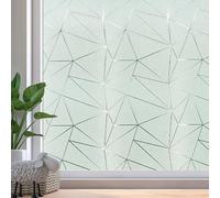 Beautysaid Window Film Privacy for Glass Windows, Frosted Window Film with Triangular Pattern, Anti-UV Static Cling without Glue for Home Bathroom Bedroom Office, 60 * 400cm