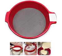 BeautySay ABC 60 Mesh Flour Sieve, Ultra-fine Stainless Steel Mesh Sifter Manual Sieves Plastic Flour Shaker Flour Sifte with Scraper Flour Sifter Sieve for Home Kitchen Utensils Baking Tools - S