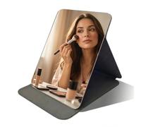 BEAUTYVIEW 20 × 15 cm Portable Folding Mirror - Travel Vanity Mirror with Adjustable Stand, Compact Tabletop Vanity Makeup Mirrors Accessory for Bedroom, Bathroom & Camping Mirrors