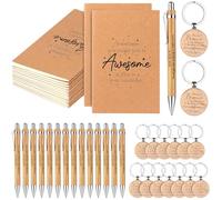 Beautywen 15 Sets Thank You Notebooks Inspirational Employee Appreciation Gifts Bulk Thank You Ballpoint Pens Thank You Employees Keyring for Coworkers Staff Teacher Team Volunteer Social Worker