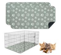 BEAUTYZOO 2 Pack Washable Pee Pads for Guinea Pigs, 16"x24" Reusable Cage Liners, Double-Sided Soft Fleece Bedding, Absorbent Mat for Small Animals, Rabbits, Hamsters, Bunnies, Grey
