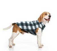 BEAUTYZOO BEAYTYZOO Small Dog Sweater Fleece Vest Winter Jacket, D-Ring Leash Attachment for XS S Puppy Medium Sized Breeds Dogs, Cold Weather Dog Clothes Windproof Keep Warm, Classic White Plaid XL