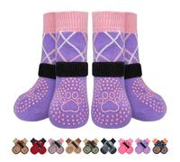 BEAUTYZOO Dog Socks to Prevent Licking Paws for Hardwood Floors Anti Slip, Dog Shoes Booties for Hot/Cold Pavement,Grippy Boots & Paw Protectors Traction Control for Small Medium Large Senior Dogs