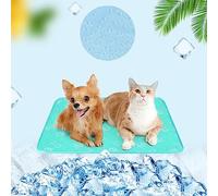 BEAUTYZOO Upgraded Dog Self Cooling Mat Ice Silk Chill Pads for Cats Small Dogs Puppy - Summer Reusable Pet Training Pad - Absorbent Non-Slip Cool Mat for Kennels, Crates and Beds, 16" x 20"