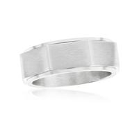 Beaux Bijoux Men's Geometric Spinner Ring in Stainless Steel - Comfort Fit Ring for Men - Fine Jewelry Gift for Him, Metal, No Gemstone