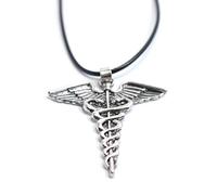 Beaux Bijoux Percy Jackson Vintage Angel Inspired Snake Spiral with Wings Necklace - The Heroes of Olympus Pendant